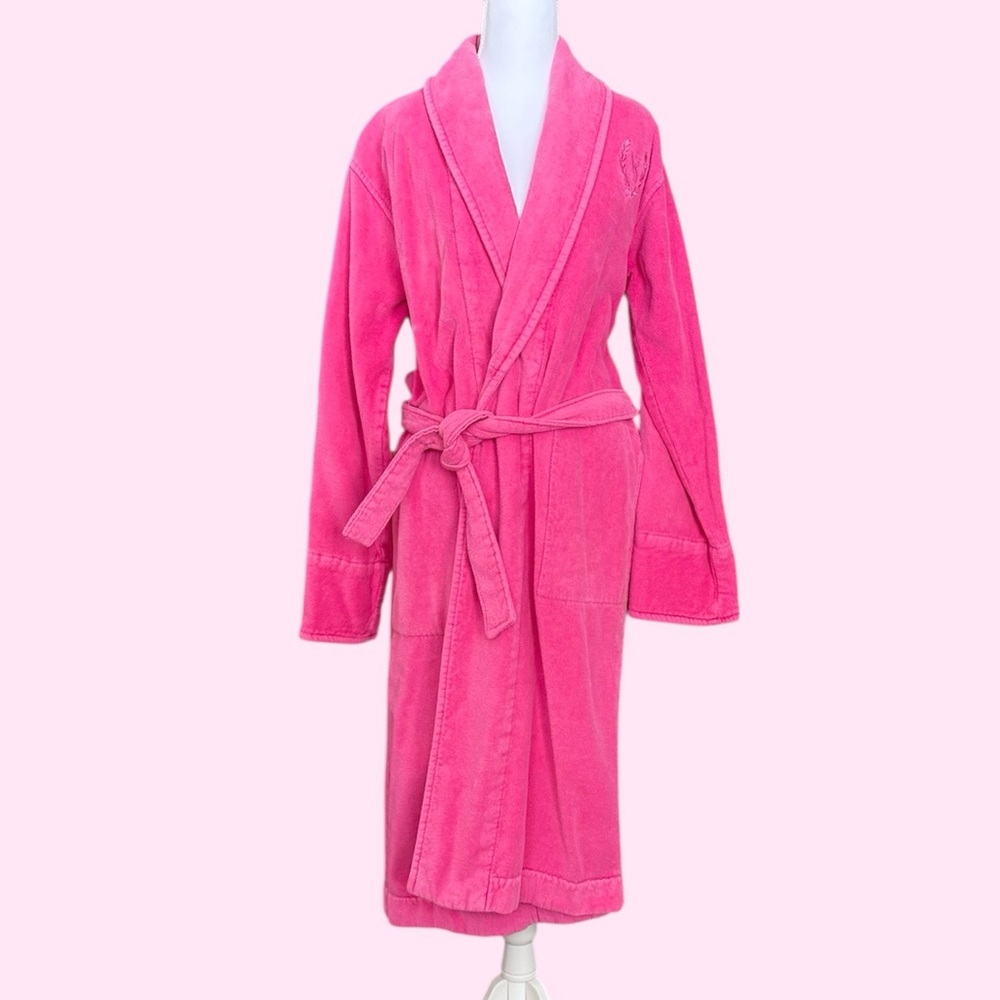 Y2K Victoria’s Secret Robe Pink Terrycloth XS S Small